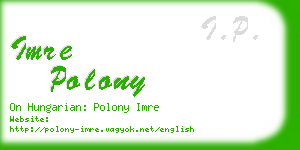 imre polony business card